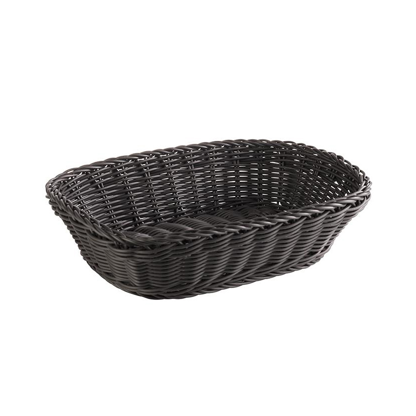 APS "PROFI LINE" Rectangular Bread Basket, Black