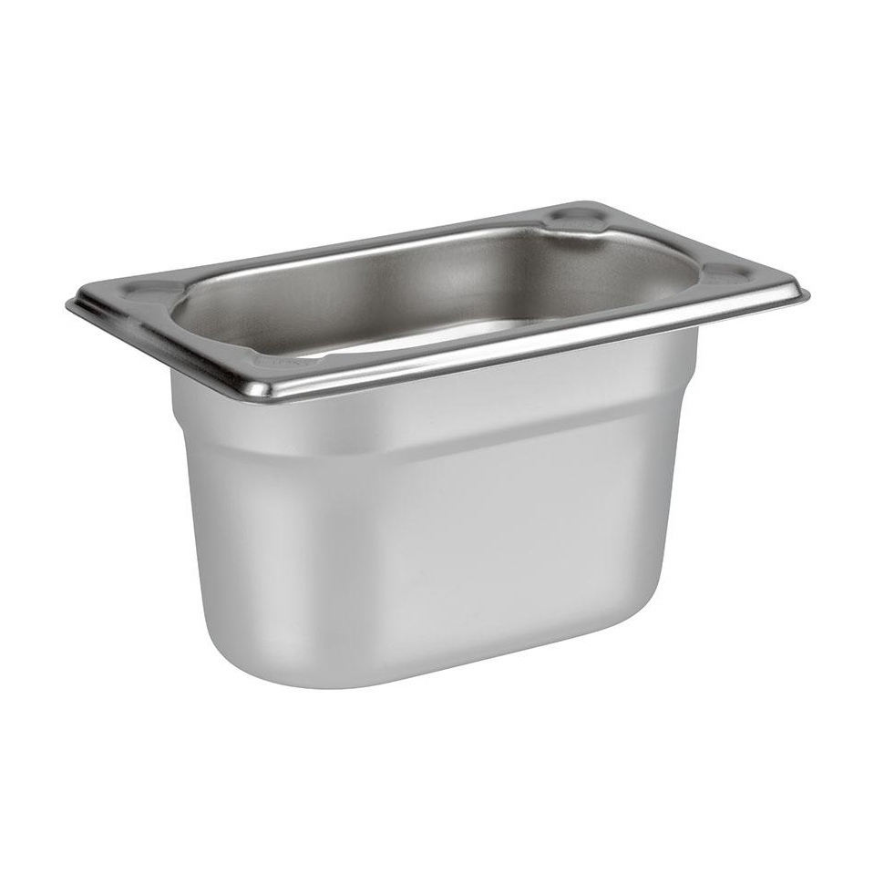 GN 1/9 Food Service Container, 10 cm high, 1 L, stainless steel